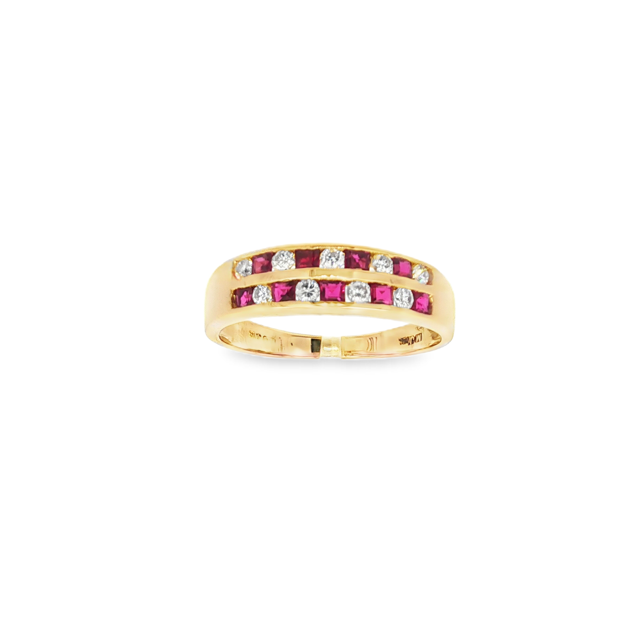 ANILLO CON RUBIES Y DIAMANTES