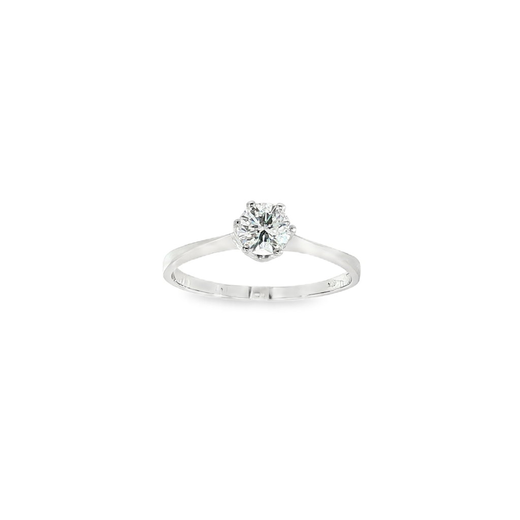 SORTIJA DE ORO BLANCO CON DIAMANTE