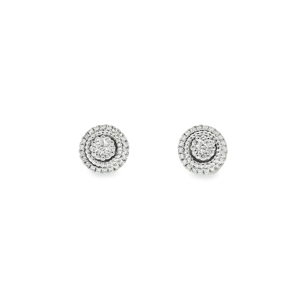 PENDIENTES ORO BLANCO CON DIAMANTES
