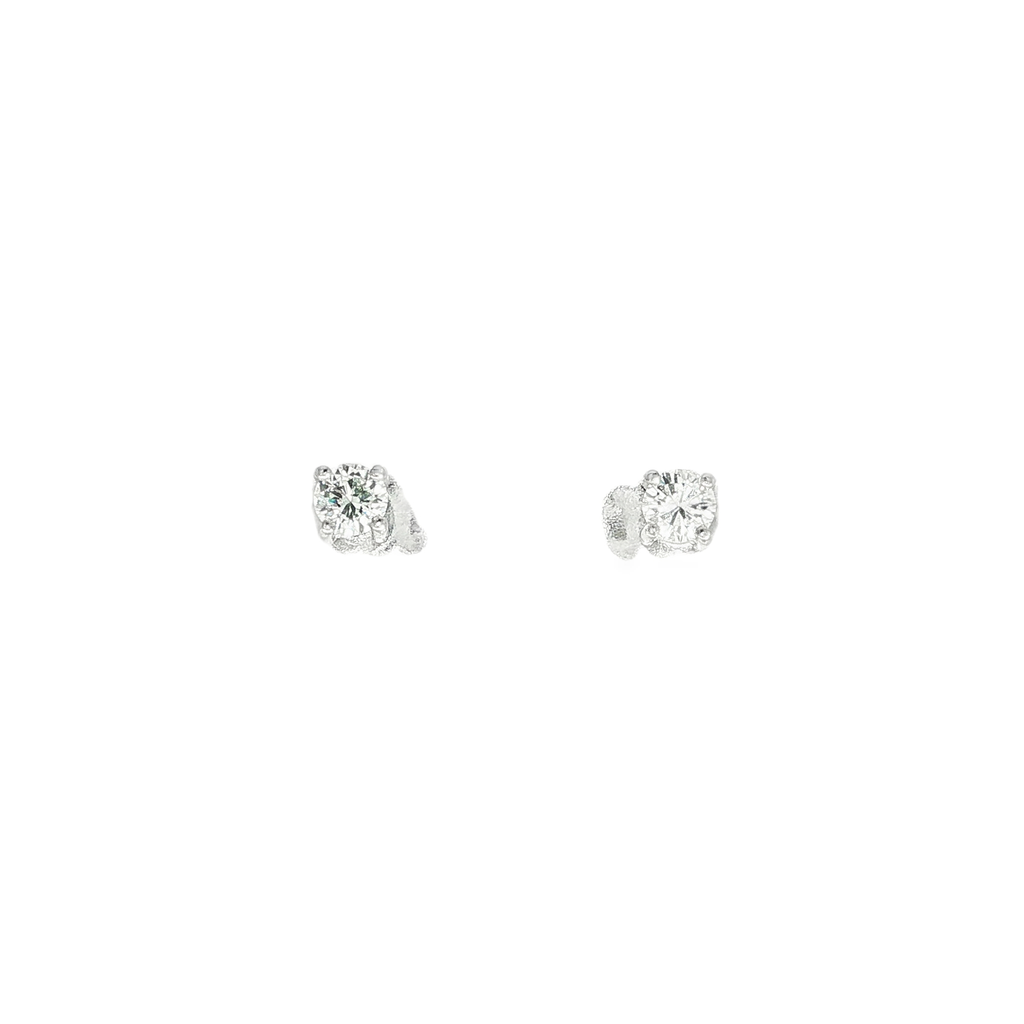 DORMILONAS ORO BLANCO CON DIAMANTES