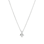 CADENA DE ORO BLANCO CON COLGANTE DIAMANTE