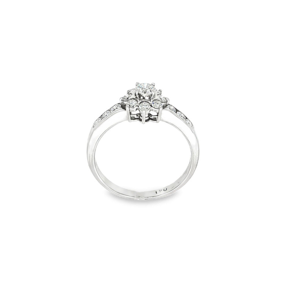 ANILLO FLOR CON DIAMANTES