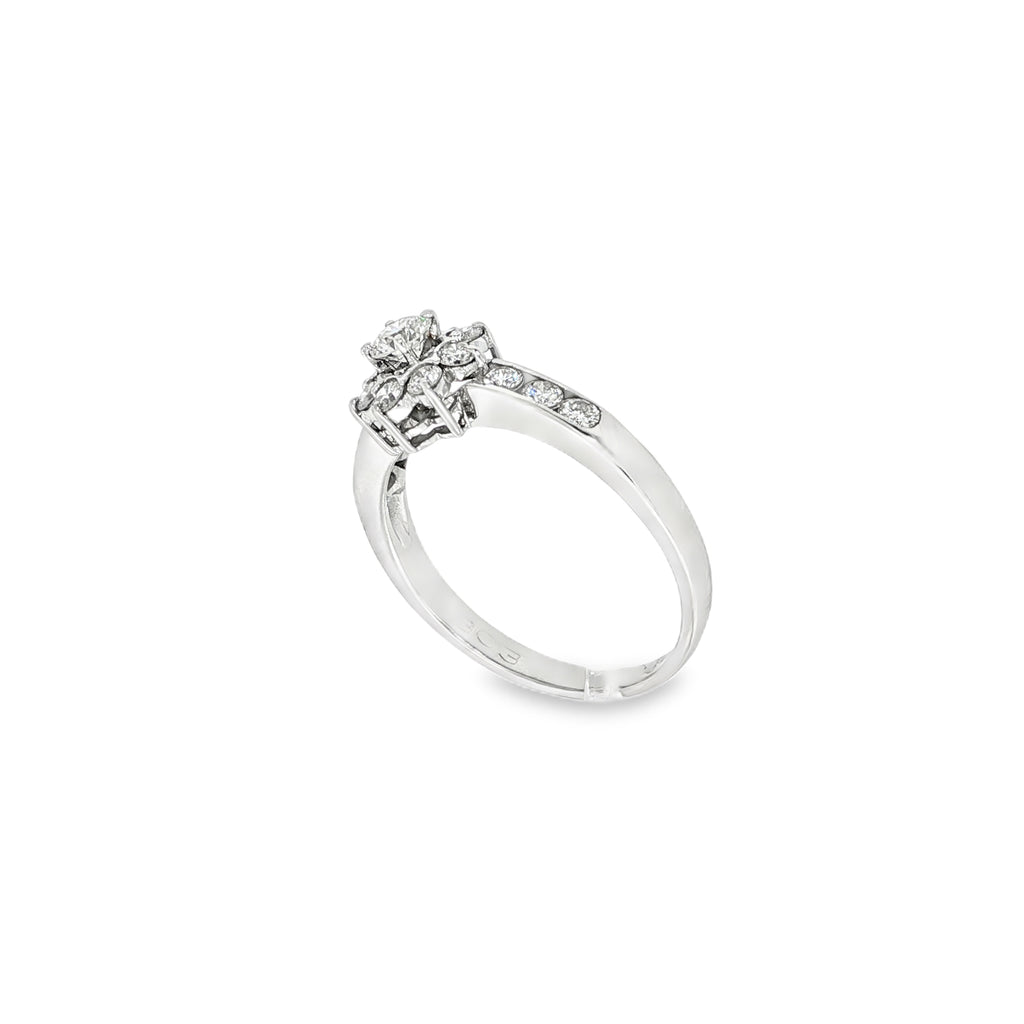 ANILLO FLOR CON DIAMANTES