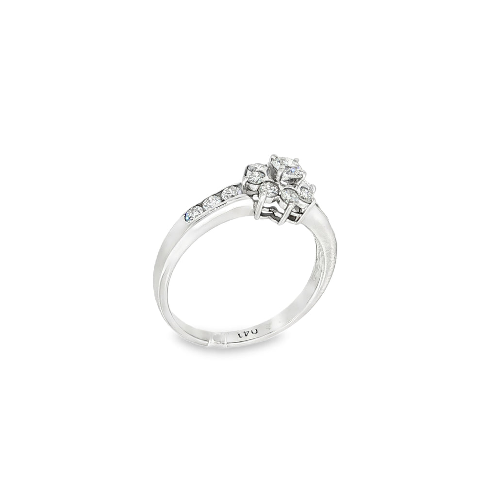 ANILLO FLOR CON DIAMANTES