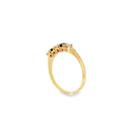 ANILLO CINQUILLO CON ZAFIROS Y DIAMANTES