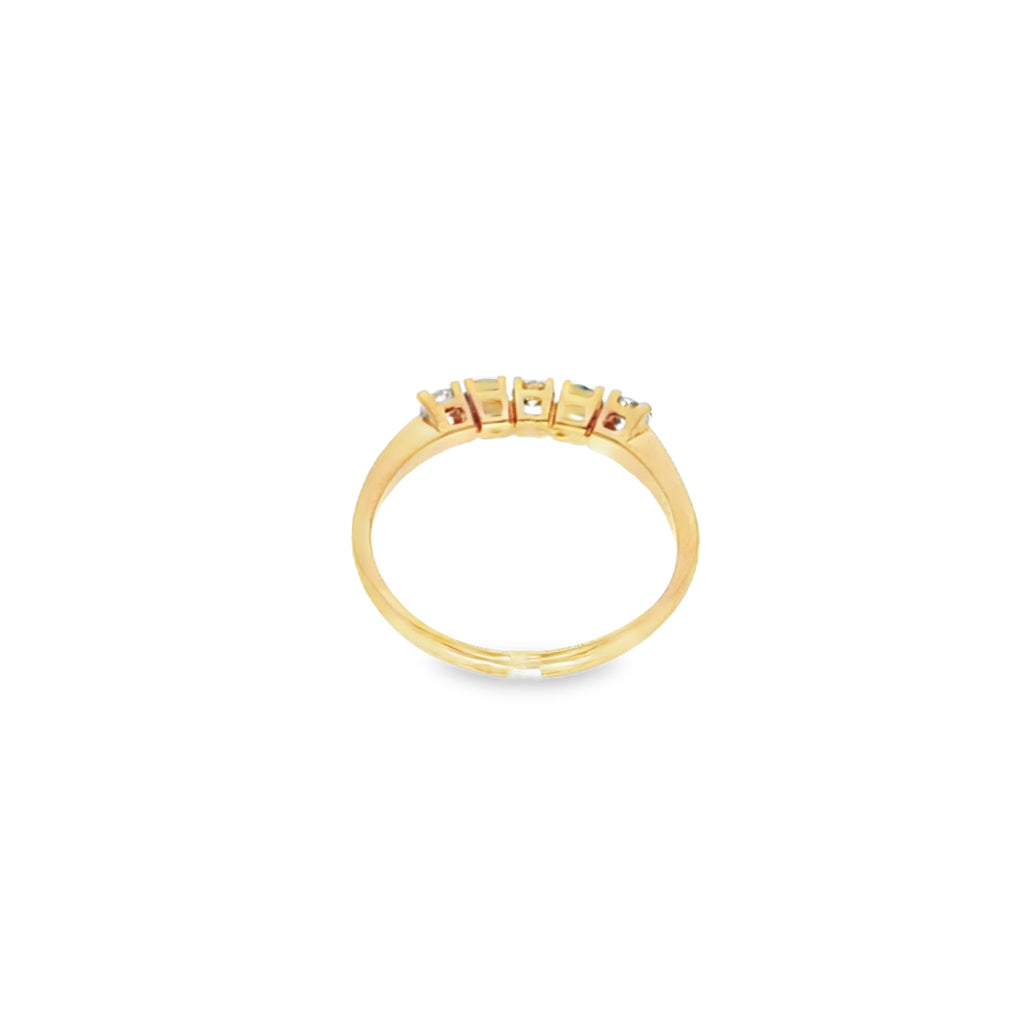 ANILLO CINQUILLO CON ZAFIROS Y DIAMANTES