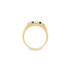 ANILLO CINQUILLO CON ZAFIROS Y DIAMANTES