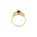ANILLO CON ZAFIRO Y DIAMANTES