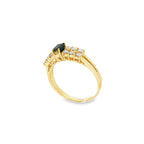 ANILLO CON ZAFIRO Y DIAMANTES