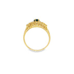 ANILLO CON ZAFIRO Y DIAMANTES