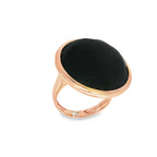 ANILLO ORO ROSA CON ONIX