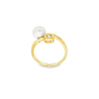 CONJUNTO SORTIJA Y PENDIENTES PERLAS Y CIRCONITAS