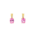 PENDIENTES CON CIRCONITAS ROSA