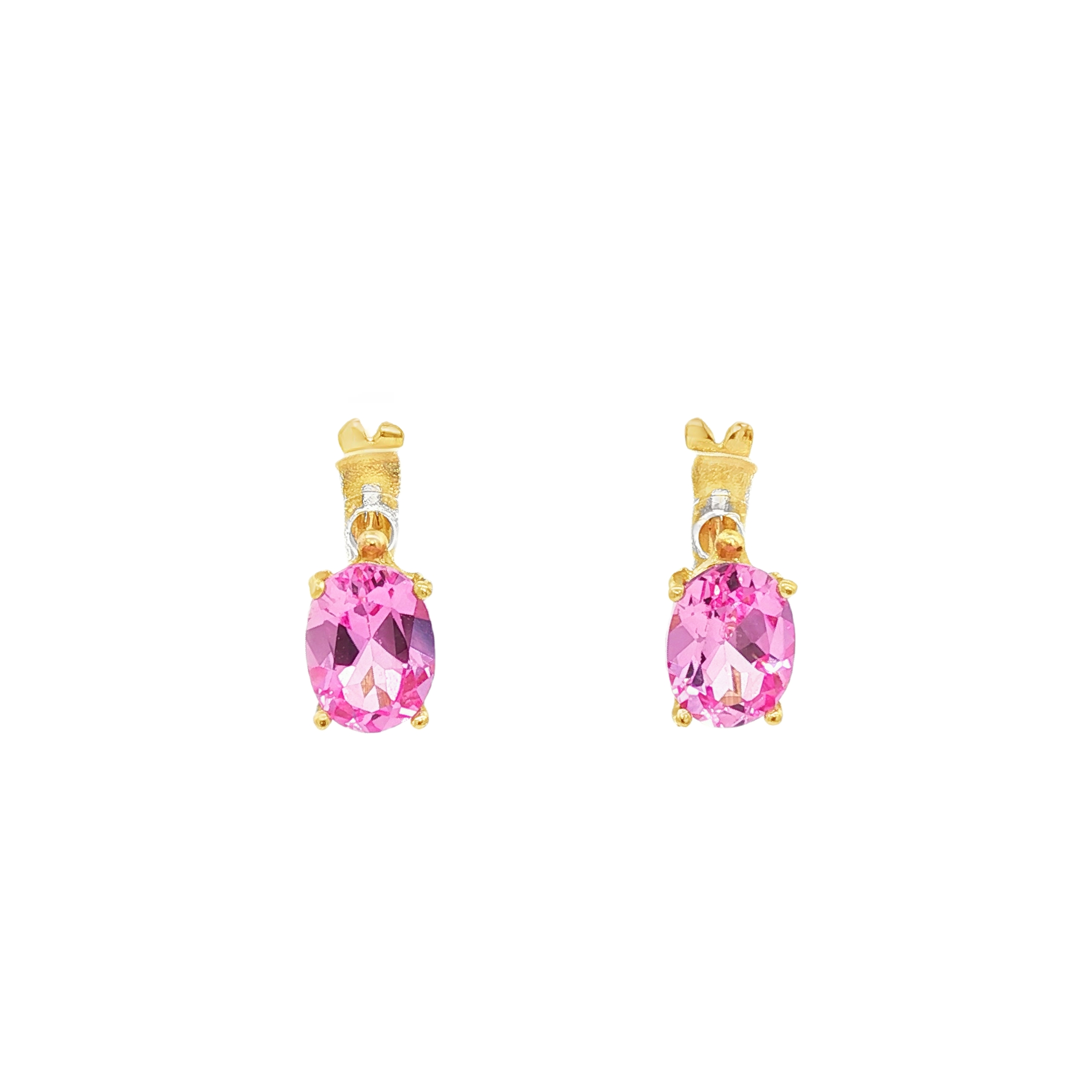 PENDIENTES CON CIRCONITAS ROSA
