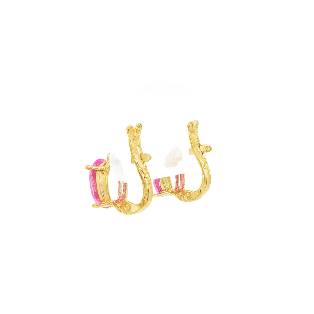 PENDIENTES CON CIRCONITAS ROSA