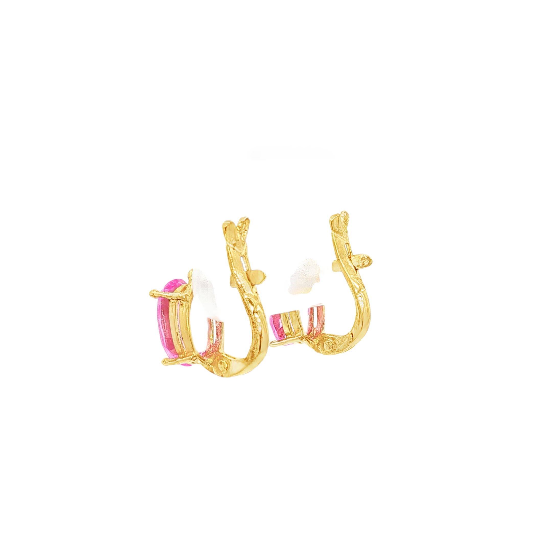 PENDIENTES CON CIRCONITAS ROSA