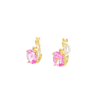 PENDIENTES CON CIRCONITAS ROSA