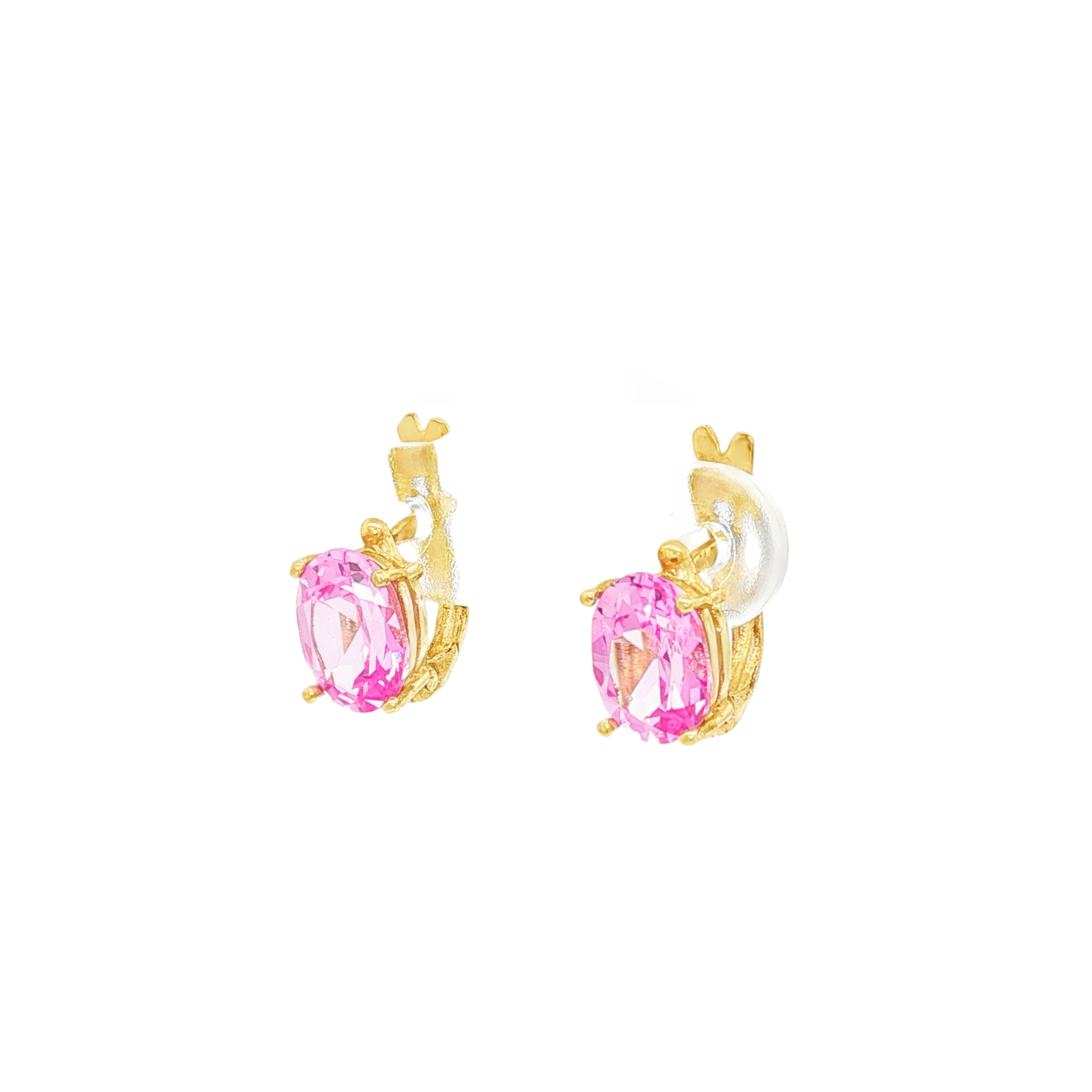 PENDIENTES CON CIRCONITAS ROSA