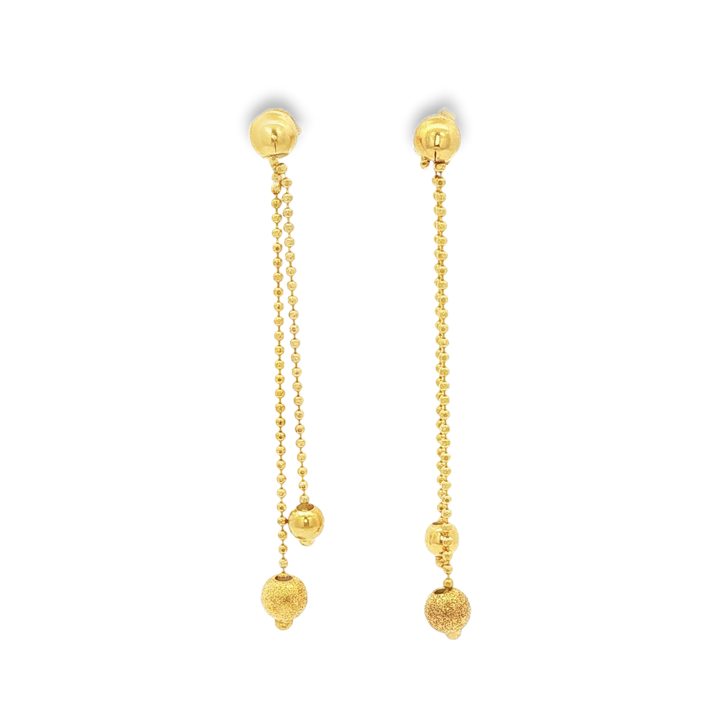 PENDIENTES LARGOS DE BOLAS