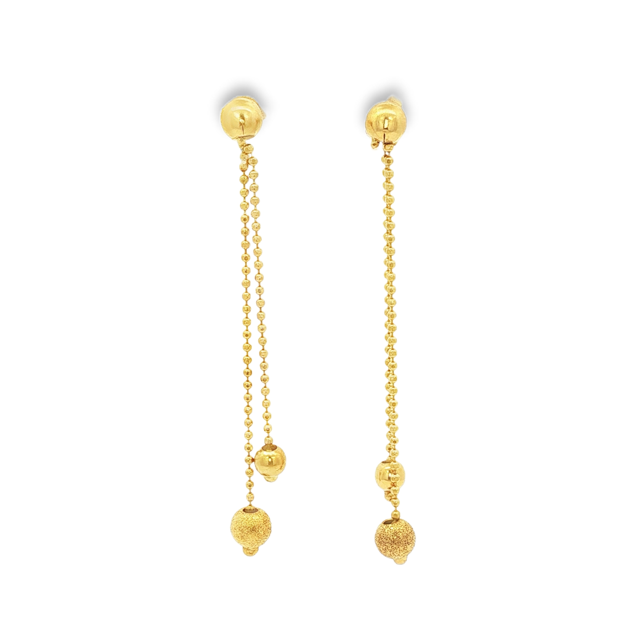 PENDIENTES LARGOS DE BOLAS