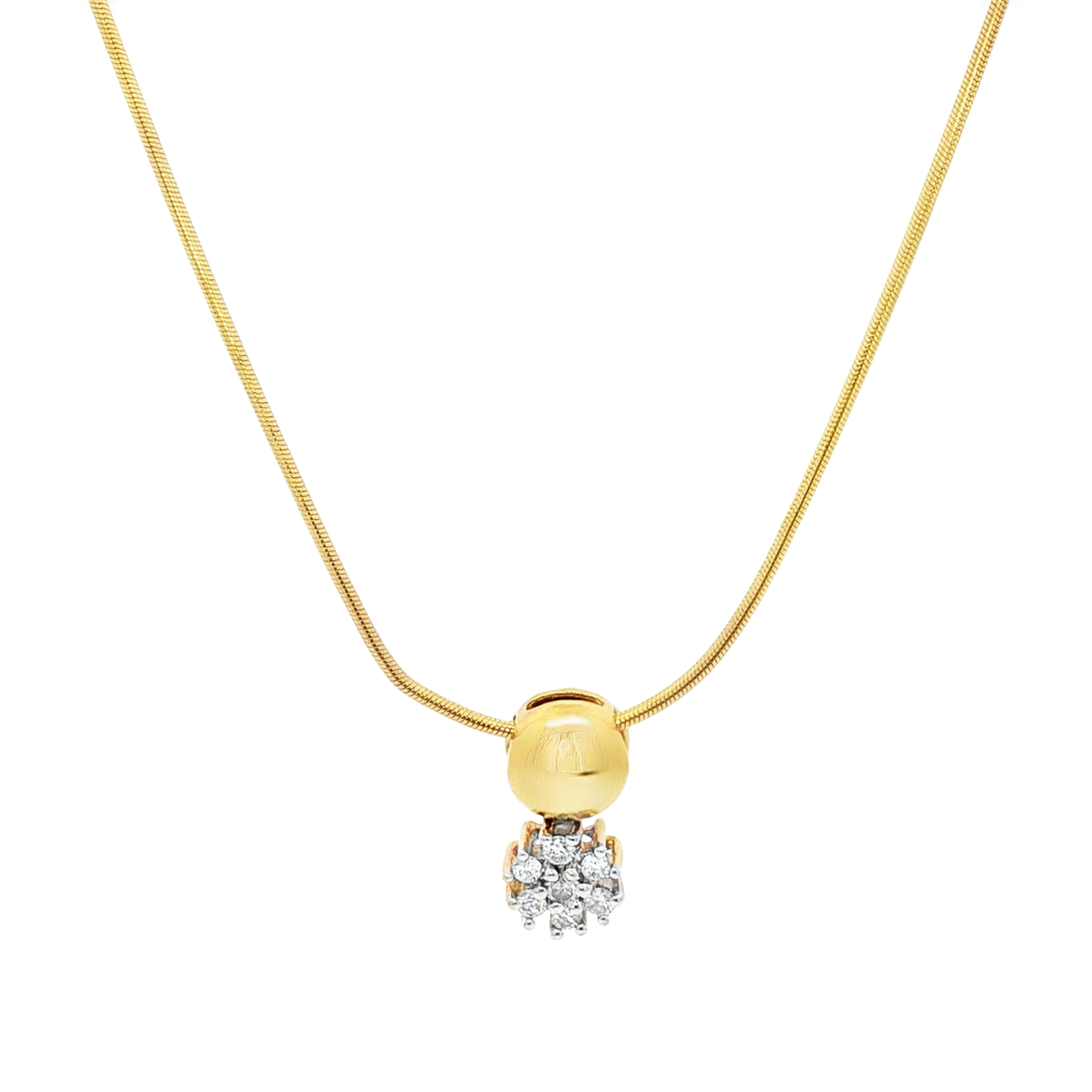 COLLAR CON COLGANTE FLOR CON DIAMANTES