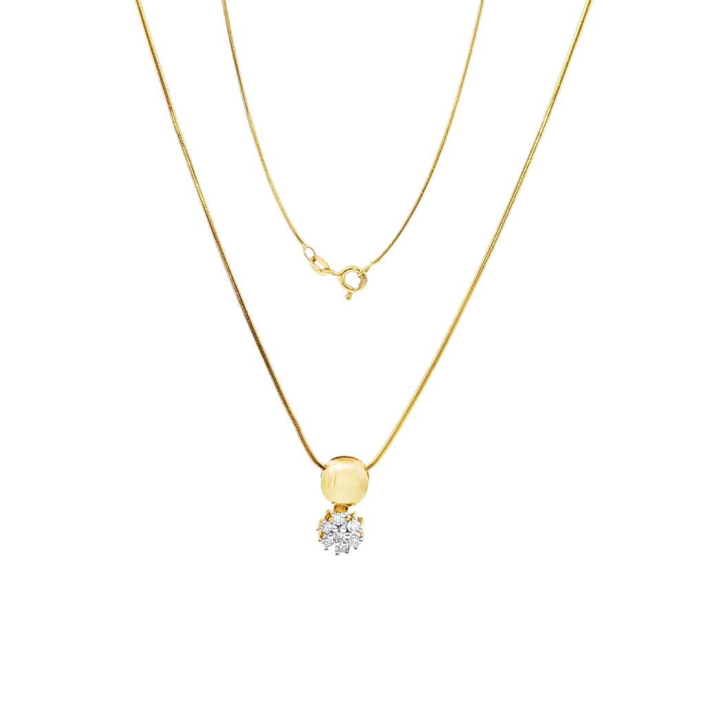 COLLAR CON COLGANTE FLOR CON DIAMANTES