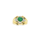 ANILLO CON ESMERALDA Y CIRCONITAS