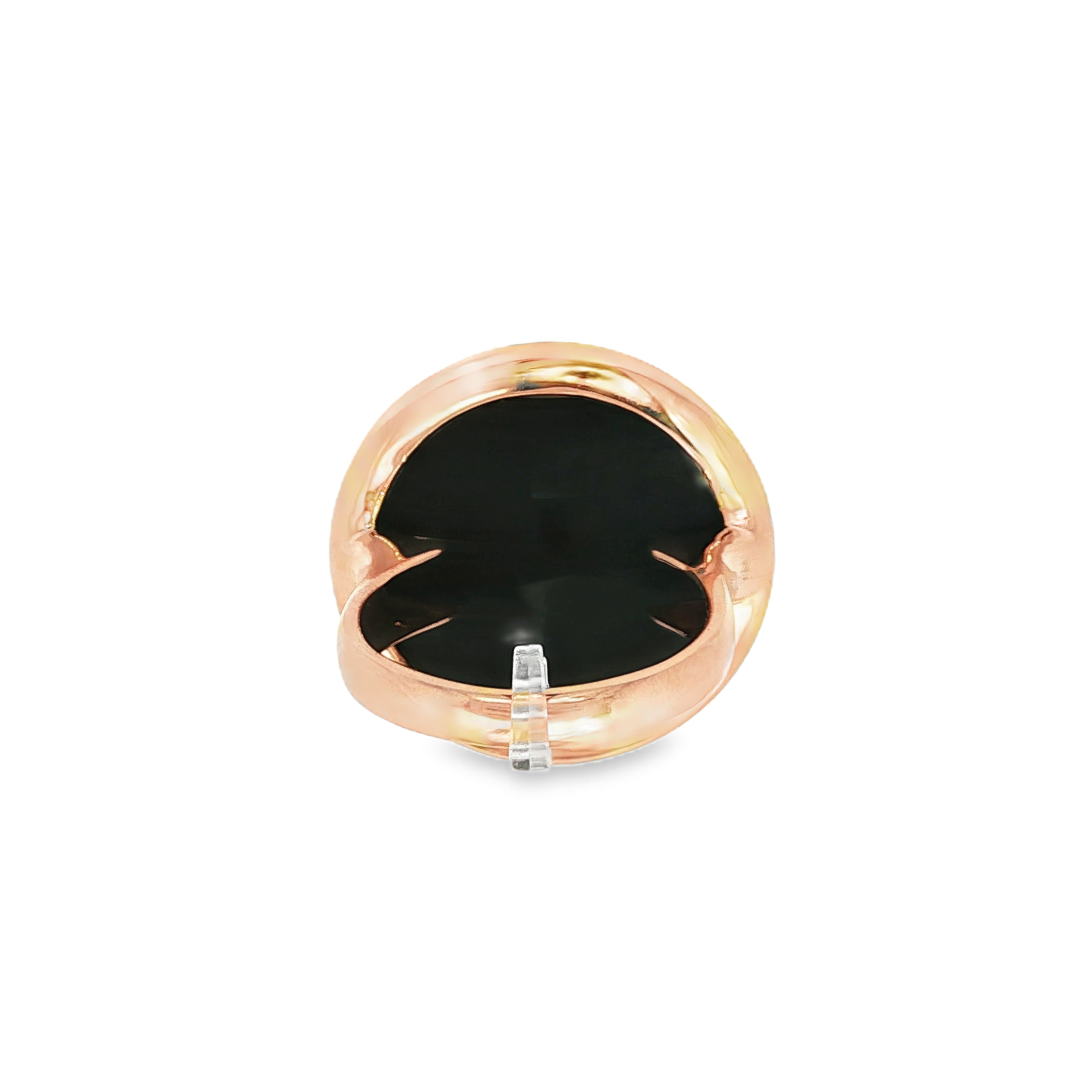 ANILLO ORO ROSA CON ONIX
