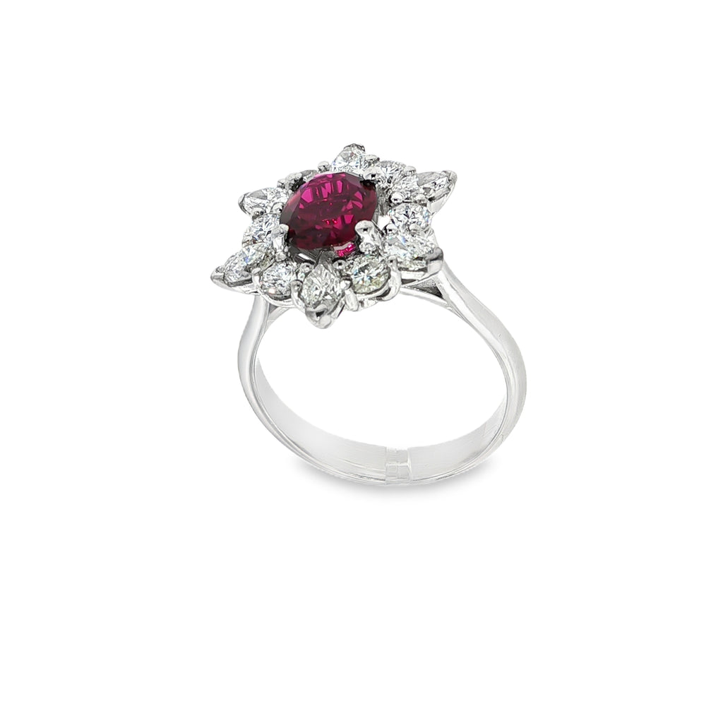 SORTIJA RUBI Y DIAMANTES