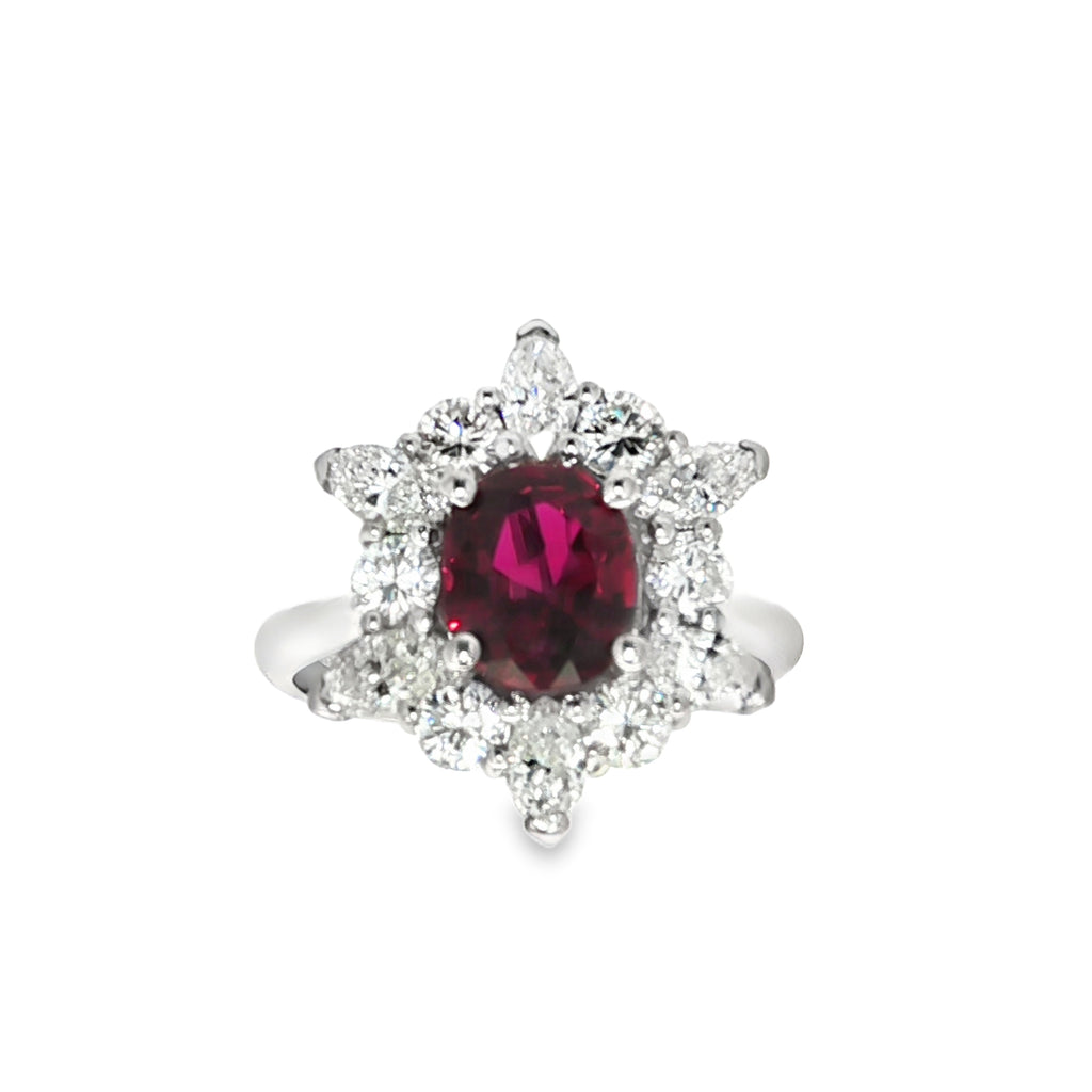 SORTIJA RUBI Y DIAMANTES