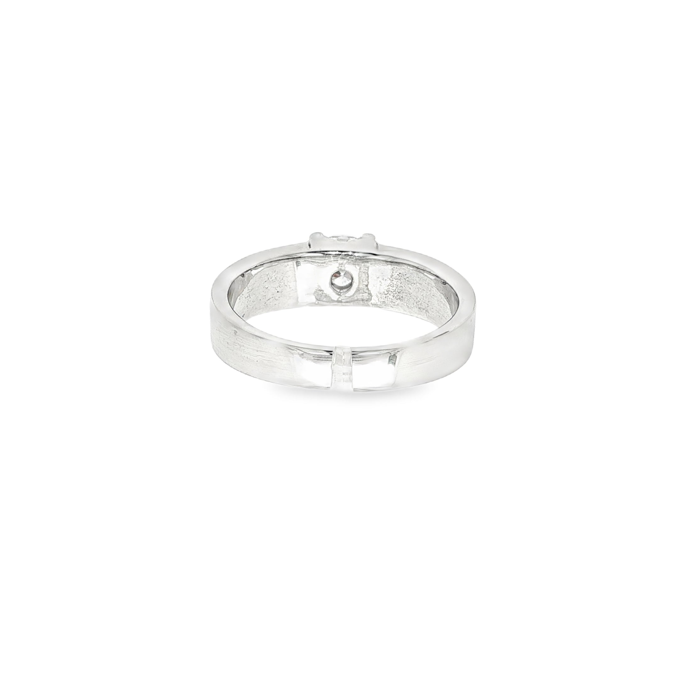 SOLITARIO HOMBRE ORO BLANCO CON DIAMANTE