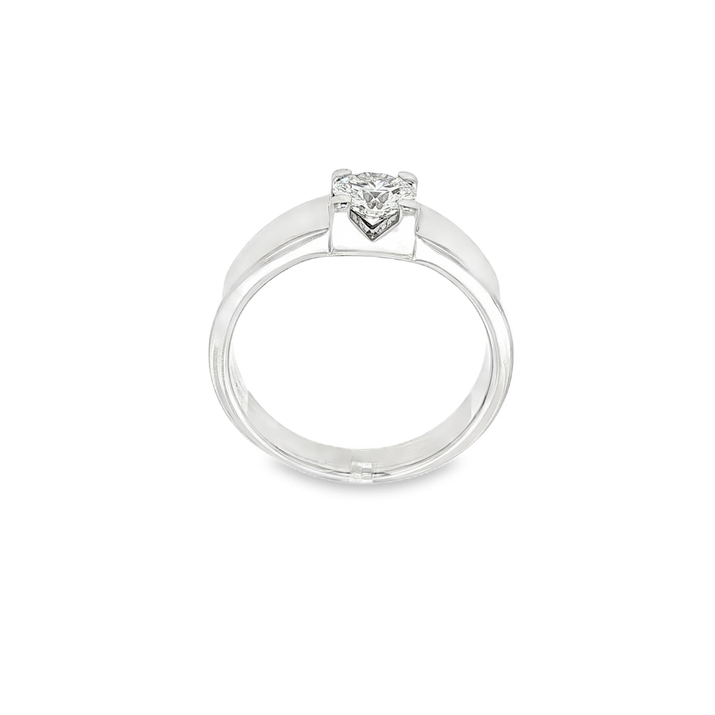 SOLITARIO HOMBRE ORO BLANCO CON DIAMANTE
