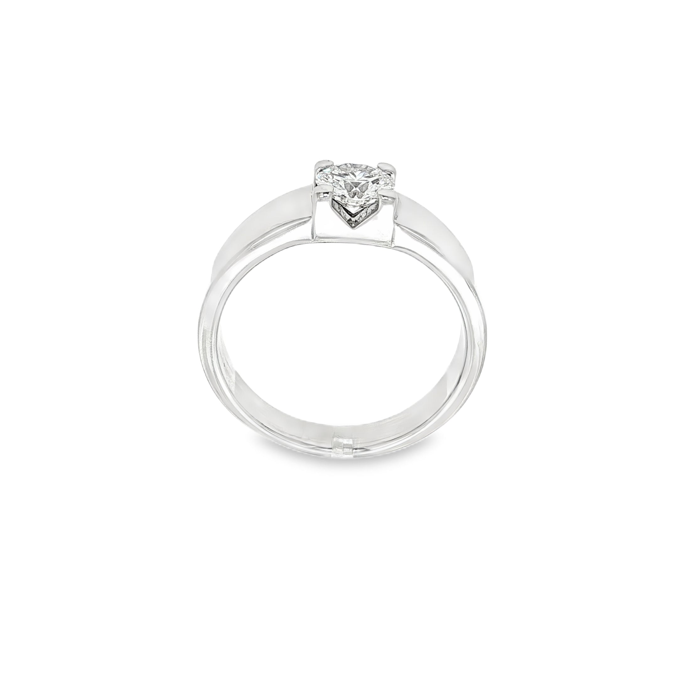 SOLITARIO HOMBRE ORO BLANCO CON DIAMANTE