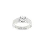 SOLITARIO HOMBRE ORO BLANCO CON DIAMANTE