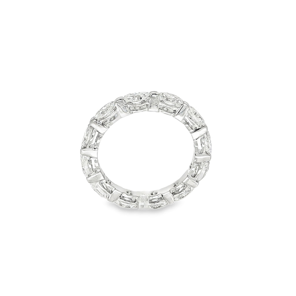 ALIANZA ORO BLANCO Y DIAMANTES MARQUISE