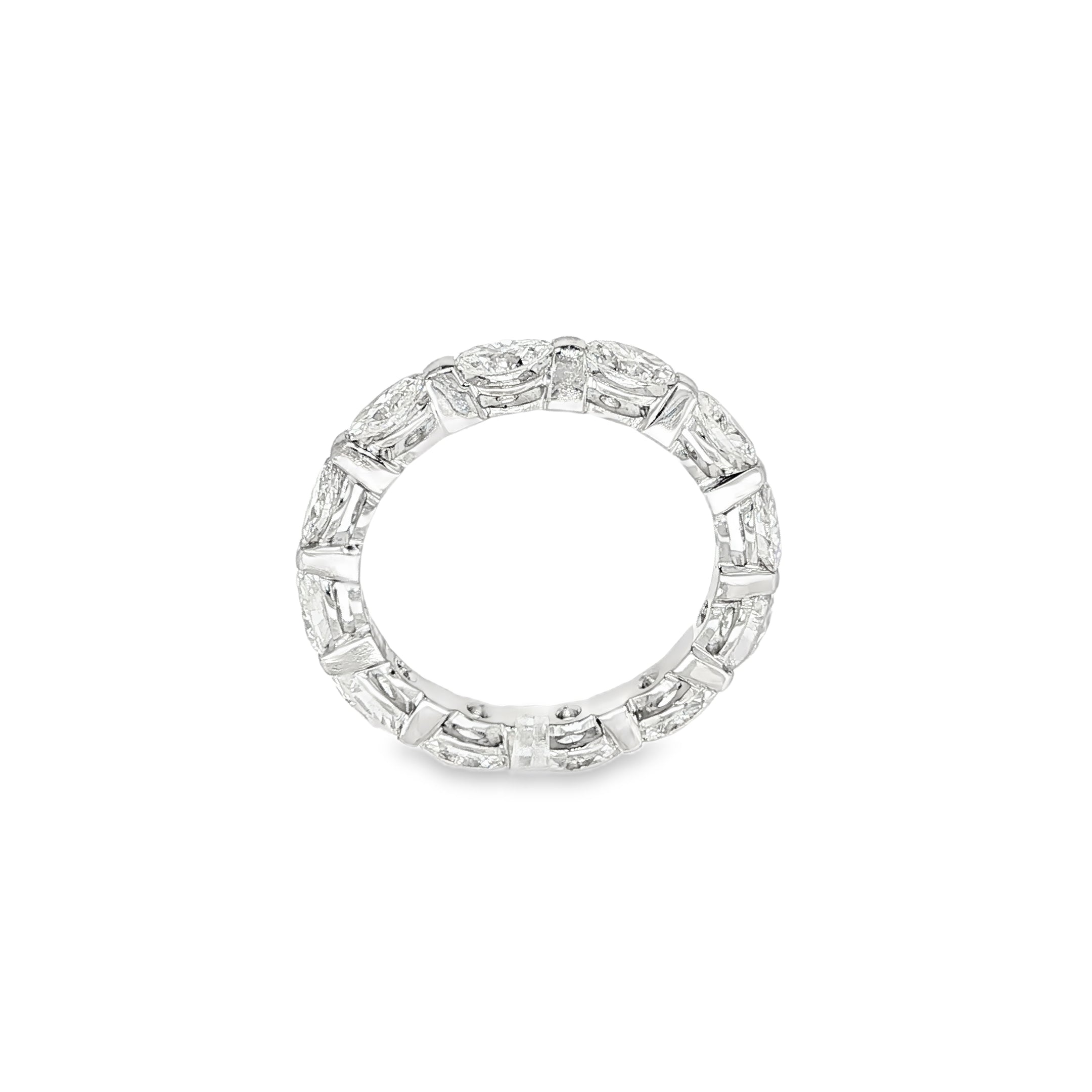 ALIANZA ORO BLANCO Y DIAMANTES MARQUISE