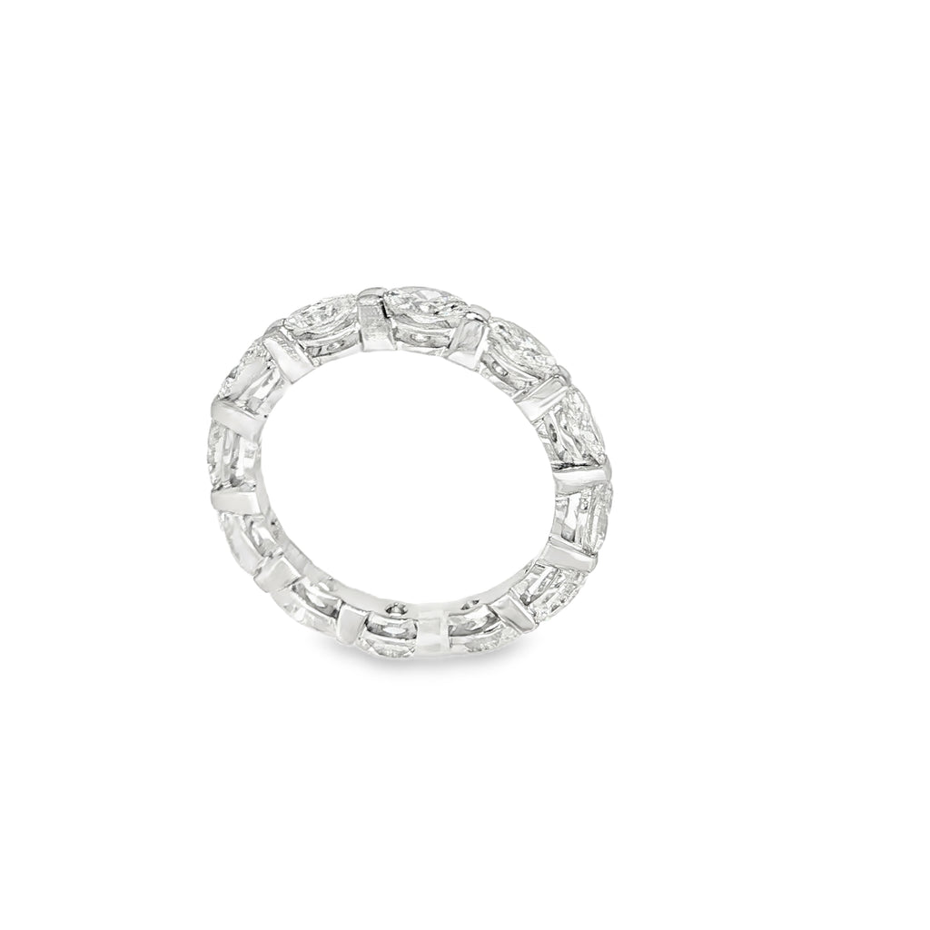 ALIANZA ORO BLANCO Y DIAMANTES MARQUISE