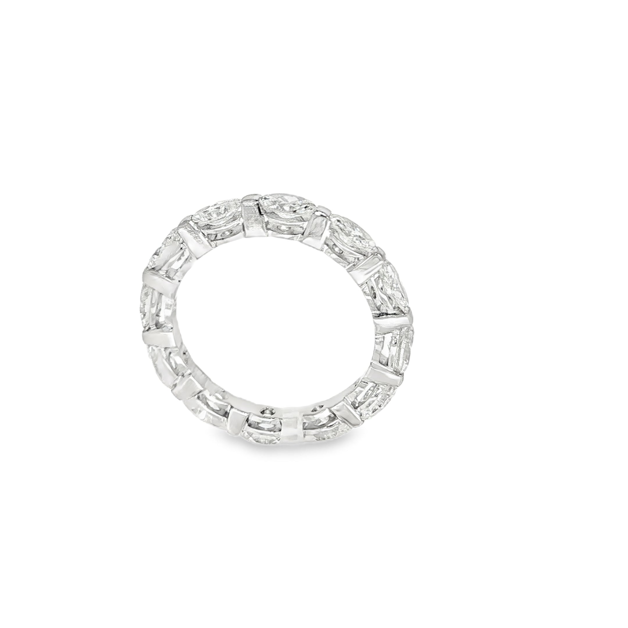 ALIANZA ORO BLANCO Y DIAMANTES MARQUISE