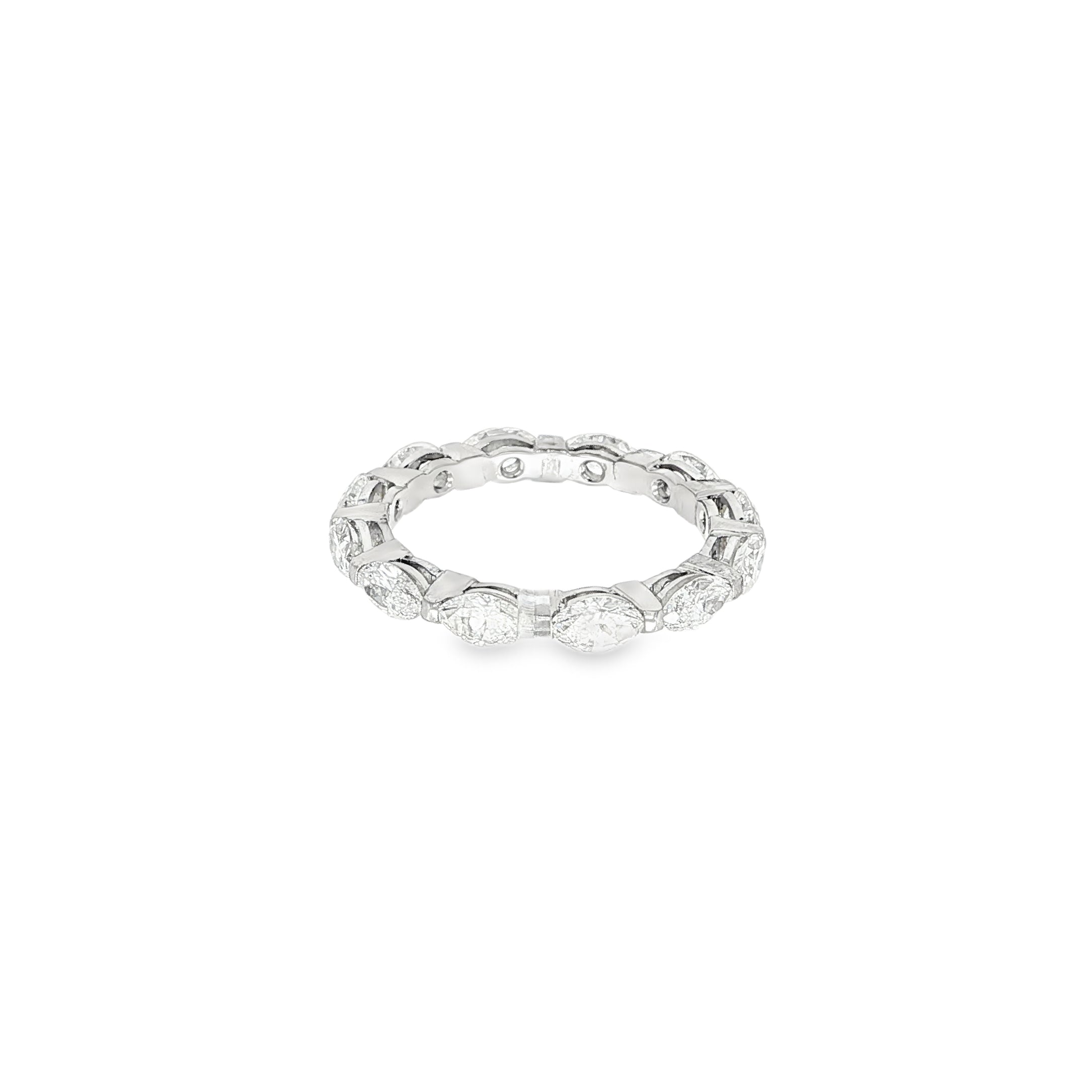 ALIANZA ORO BLANCO Y DIAMANTES MARQUISE