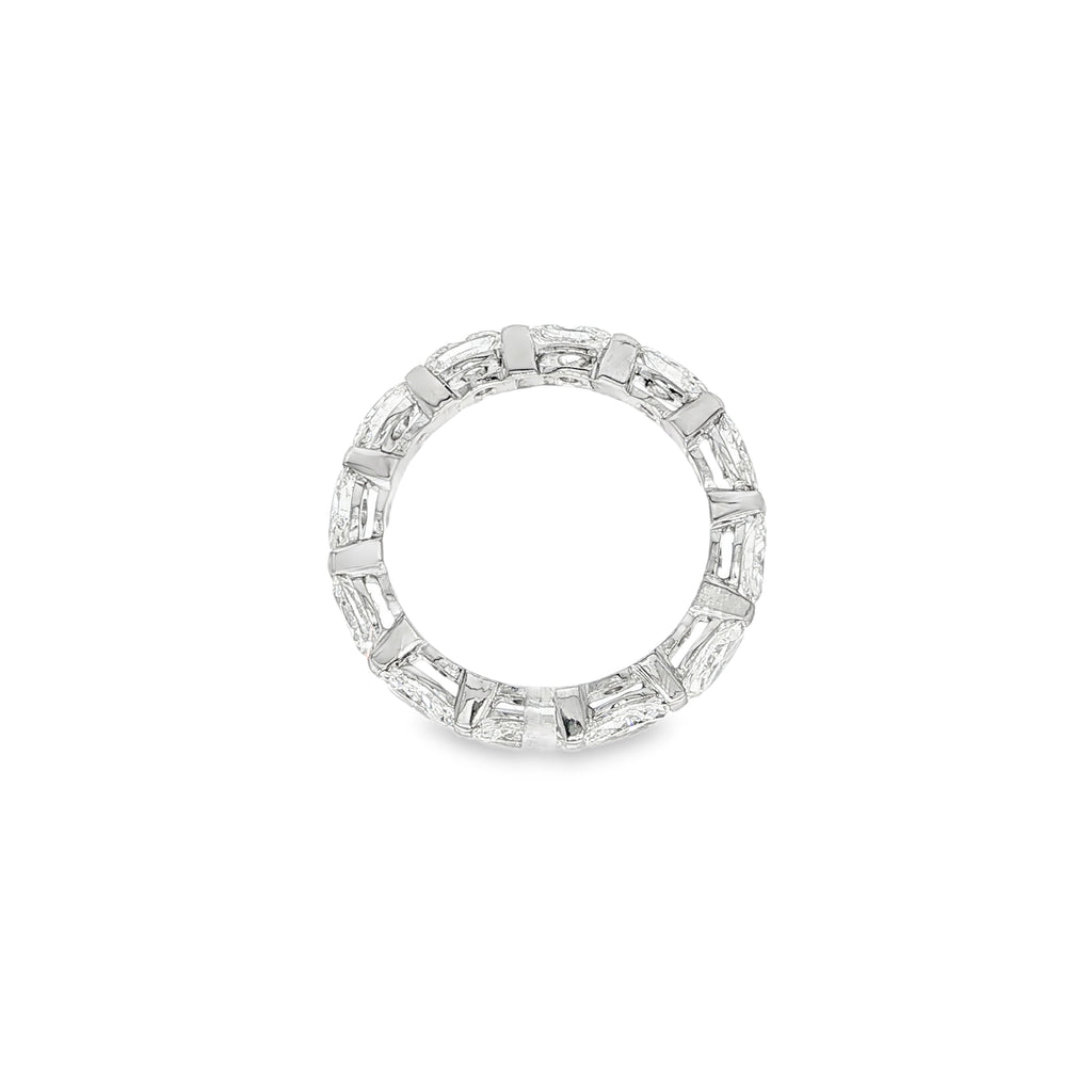 ALIANZA ORO BLANCO Y DIAMANTES MARQUISE