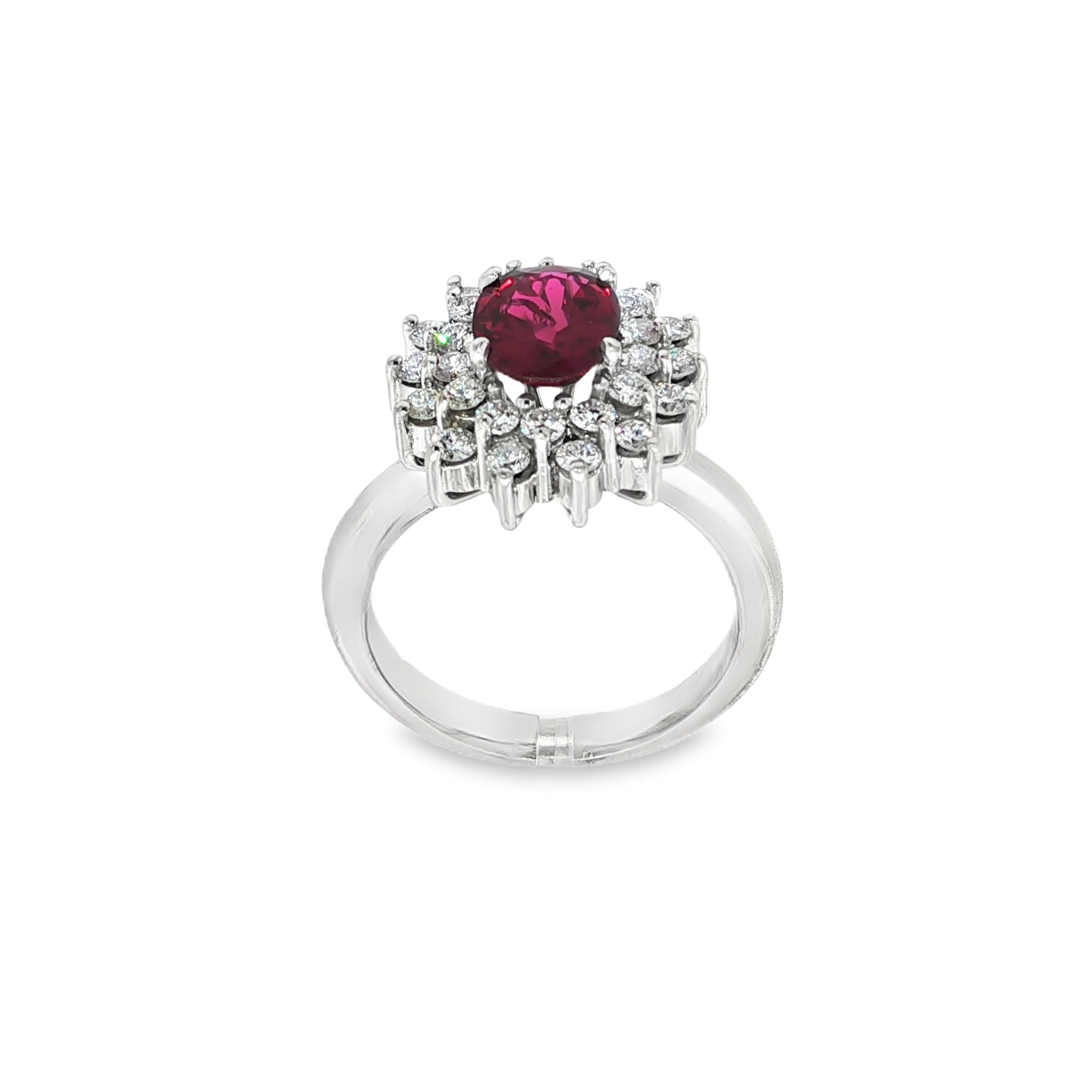 CONJUNTO ANILLO, PENDIENTES Y COLGANTE RUBÍ