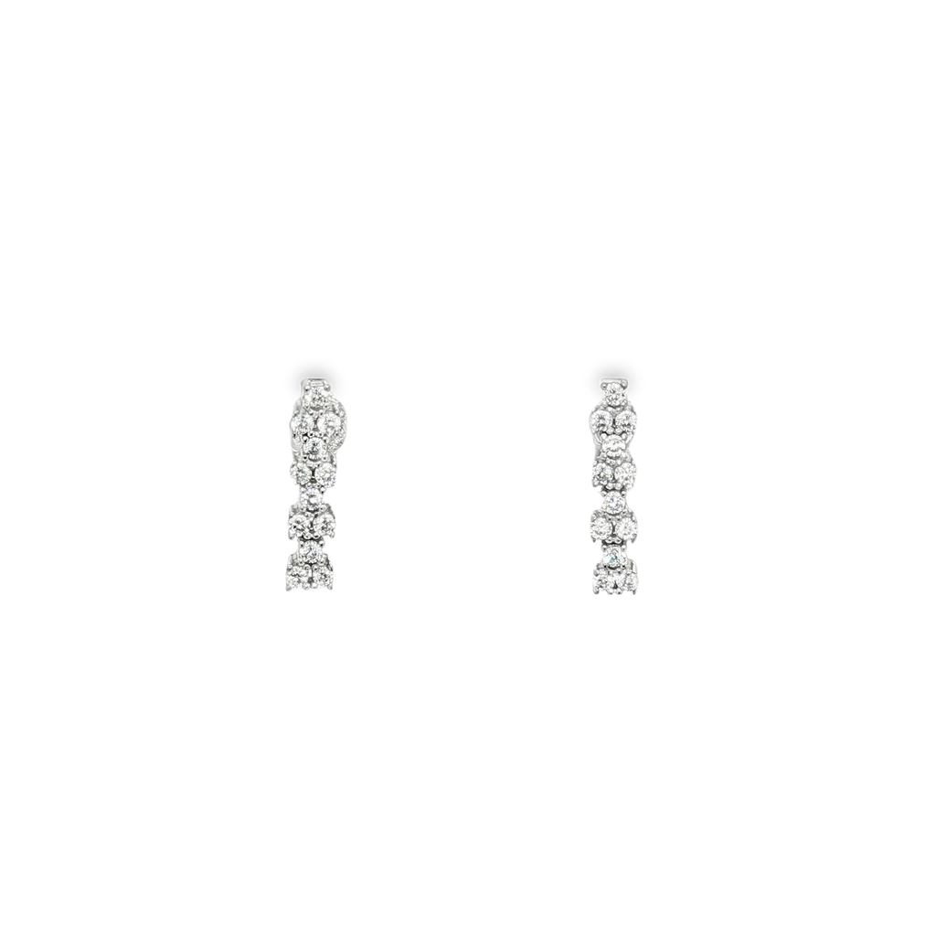 PENDIENTES DE ORO BLANCO CON CIRCONITAS