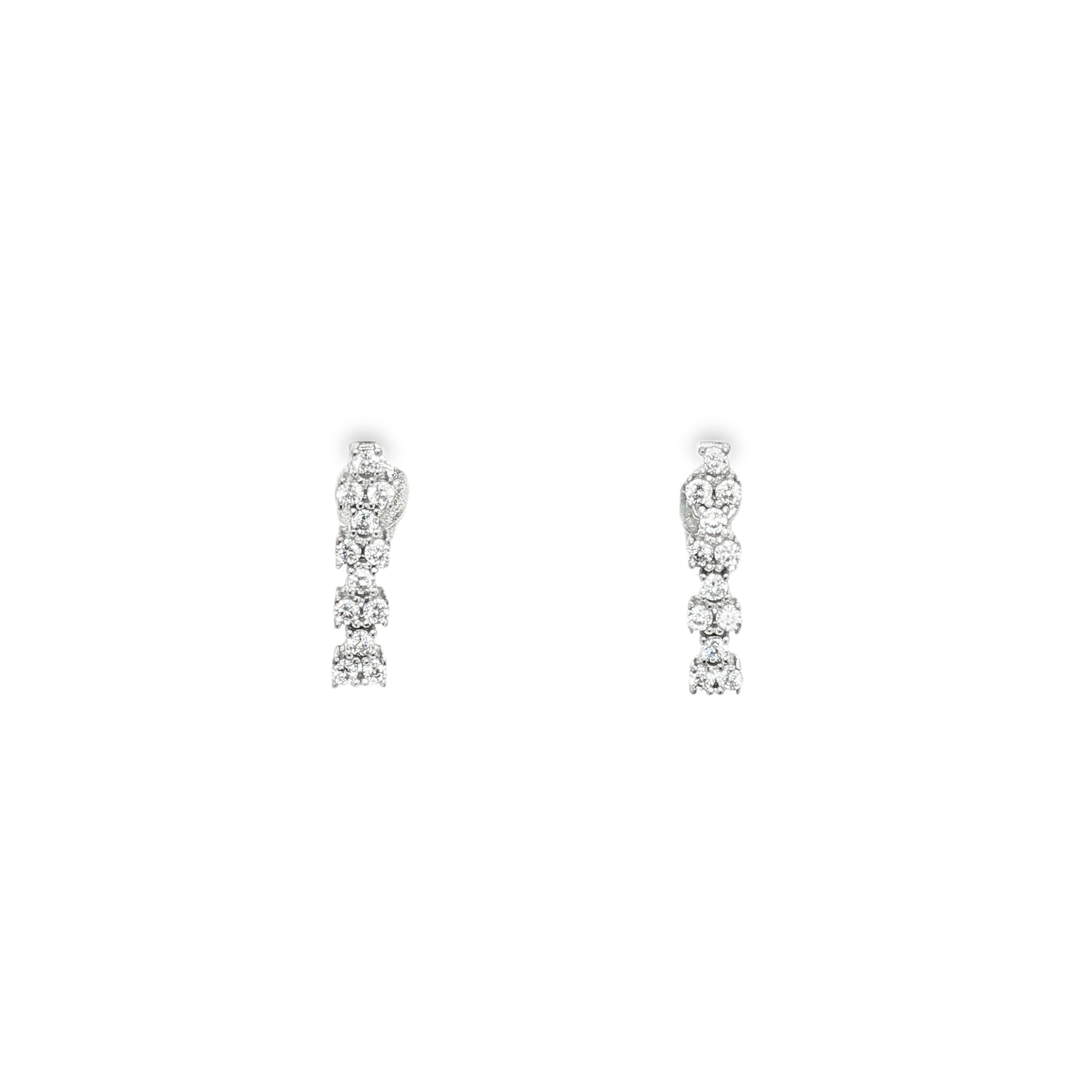 PENDIENTES DE ORO BLANCO CON CIRCONITAS