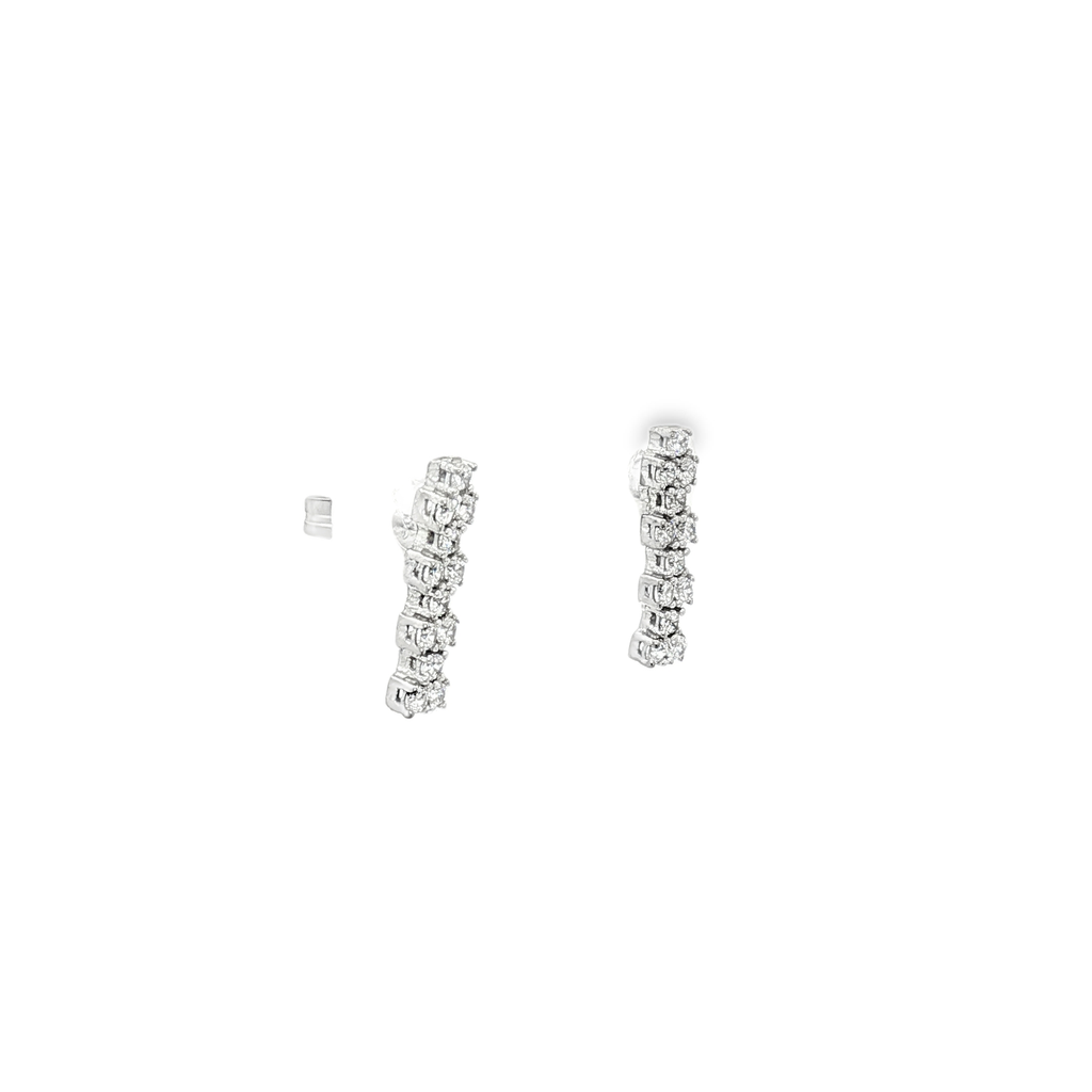PENDIENTES DE ORO BLANCO CON CIRCONITAS