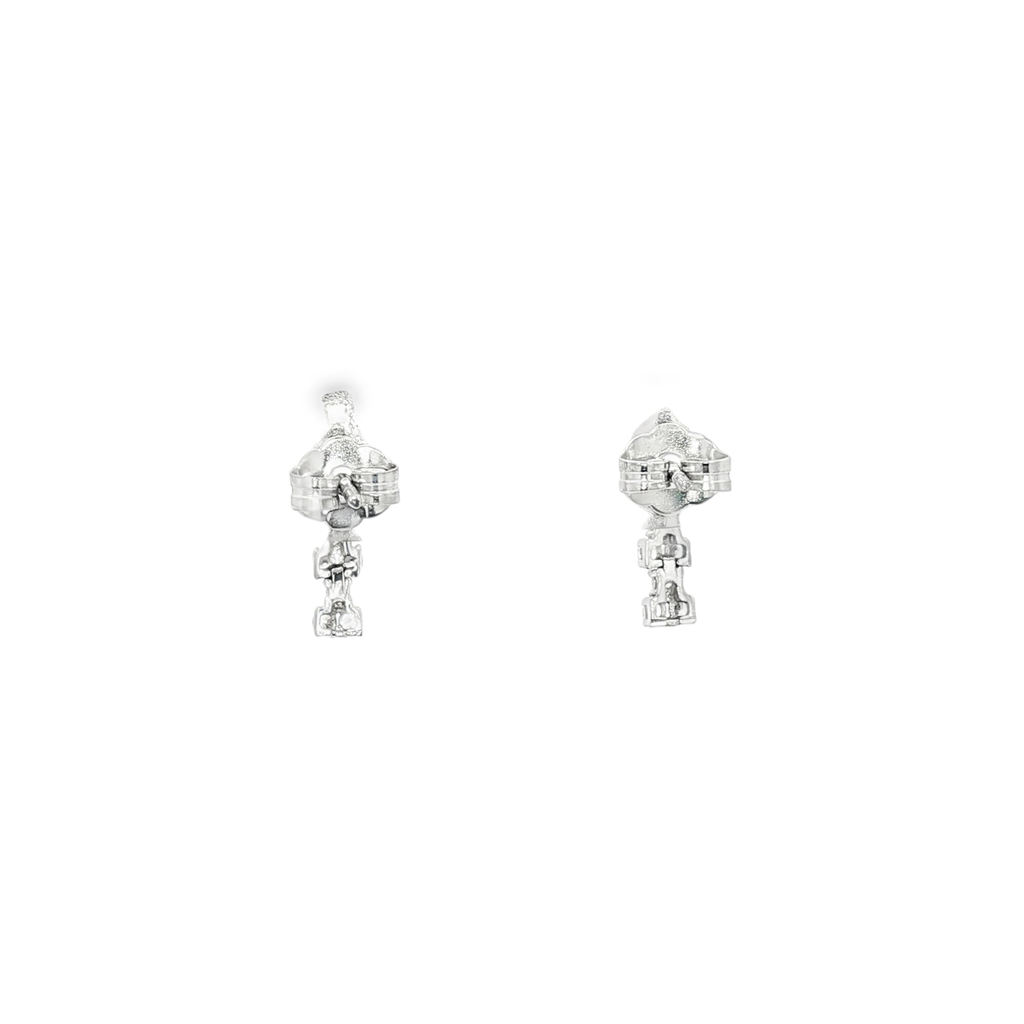 PENDIENTES DE ORO BLANCO CON CIRCONITAS