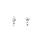 PENDIENTES DE ORO BLANCO CON CIRCONITAS
