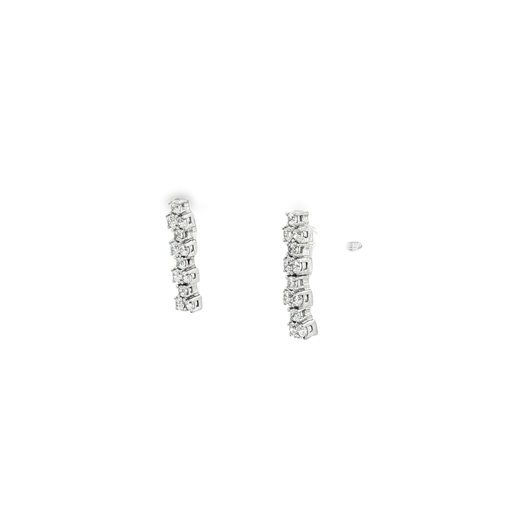 PENDIENTES DE ORO BLANCO CON CIRCONITAS