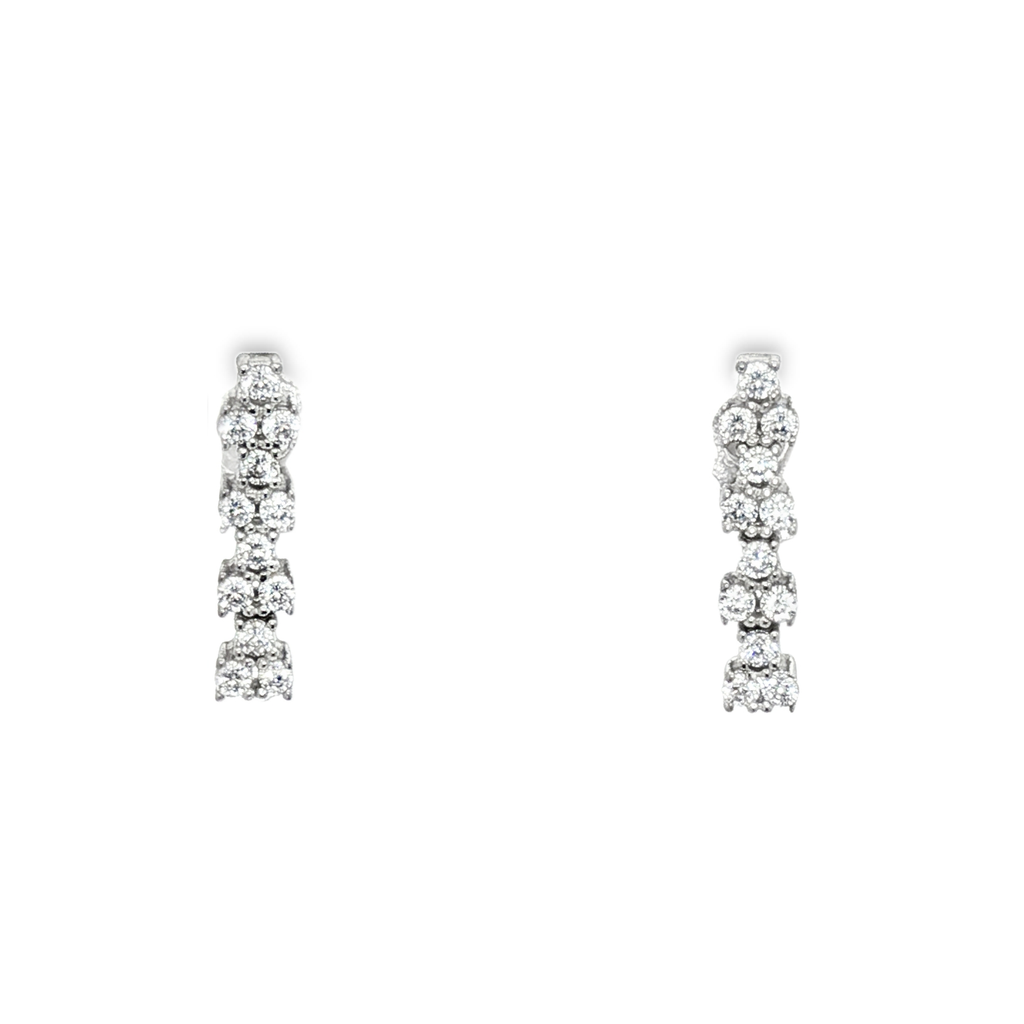 PENDIENTES DE ORO BLANCO CON CIRCONITAS