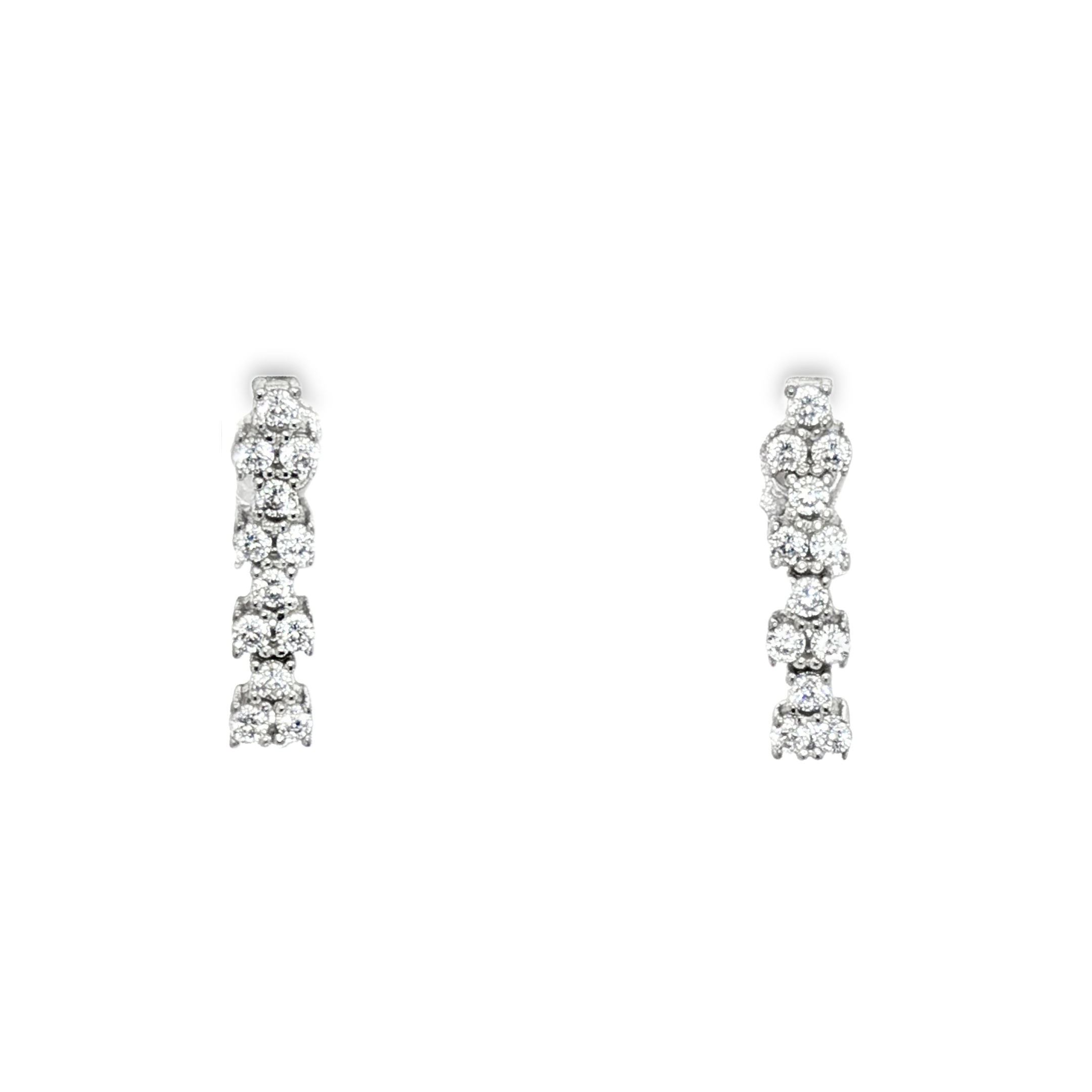 PENDIENTES DE ORO BLANCO CON CIRCONITAS