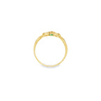 ANILLO CON CIRCONITAS Y ESMERALDA